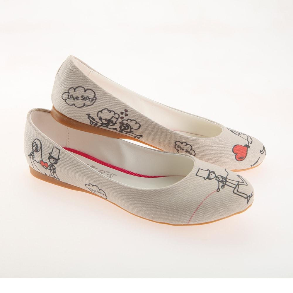 Cute Couple Ballerinas Shoes 1126 (1405794451552)