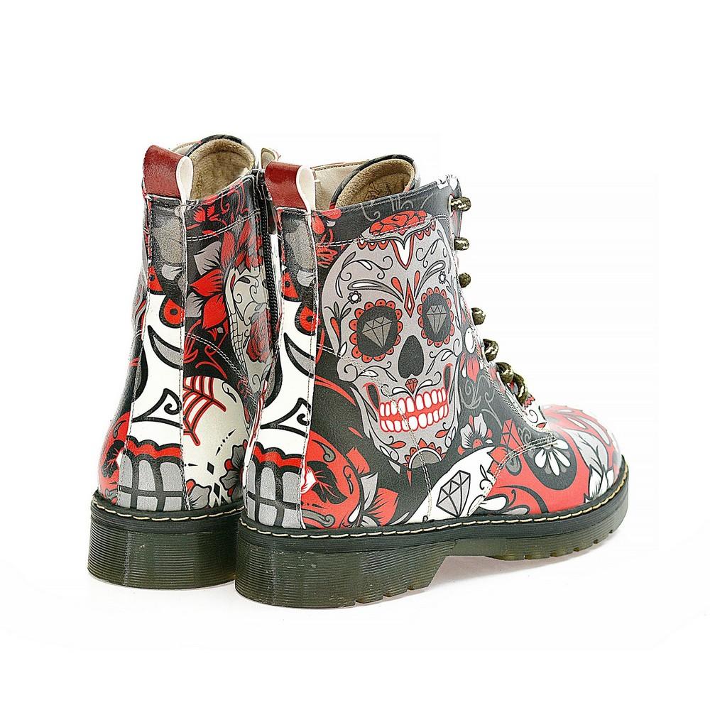 Rose Eyes Skull Long Boots AMAR108 (1329363550304)