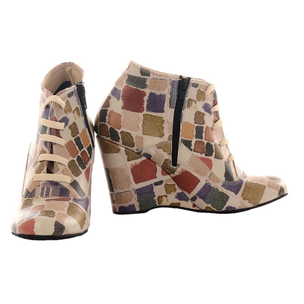 Colored Squares Ankle Boots BT215 (1405796188256)