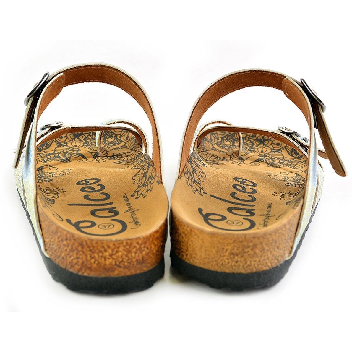 Blue & Yellow Floral Strappy Sandal CAL1005 (737684947040)