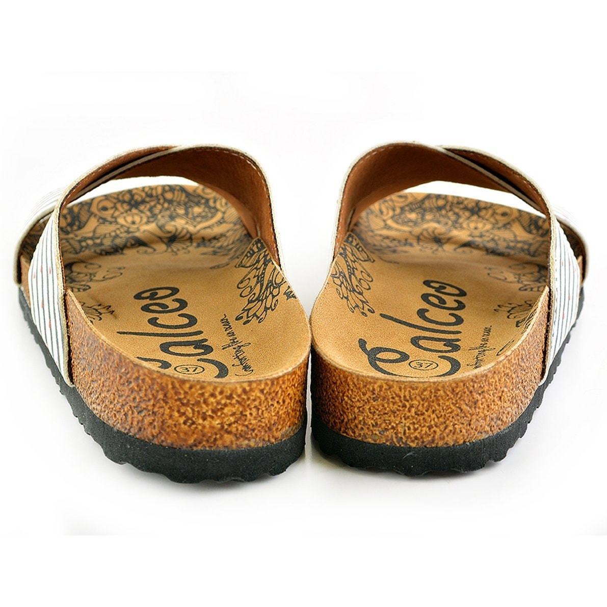 White & Red You & Me Cross-Strap Sandal CAL1109 (737683210336)