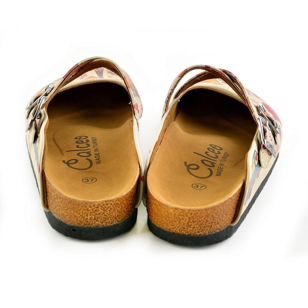 Cream & Pink Love Clogs CAL144 (737682882656)