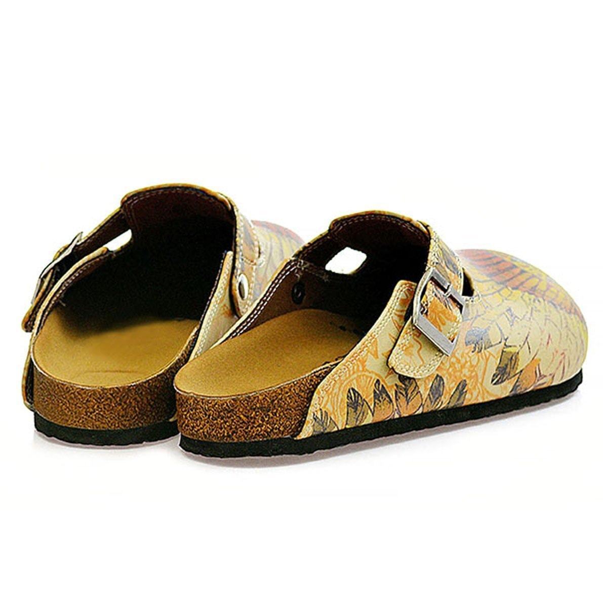 Yellow Headdress Skull Clogs CAL313 (737682063456)