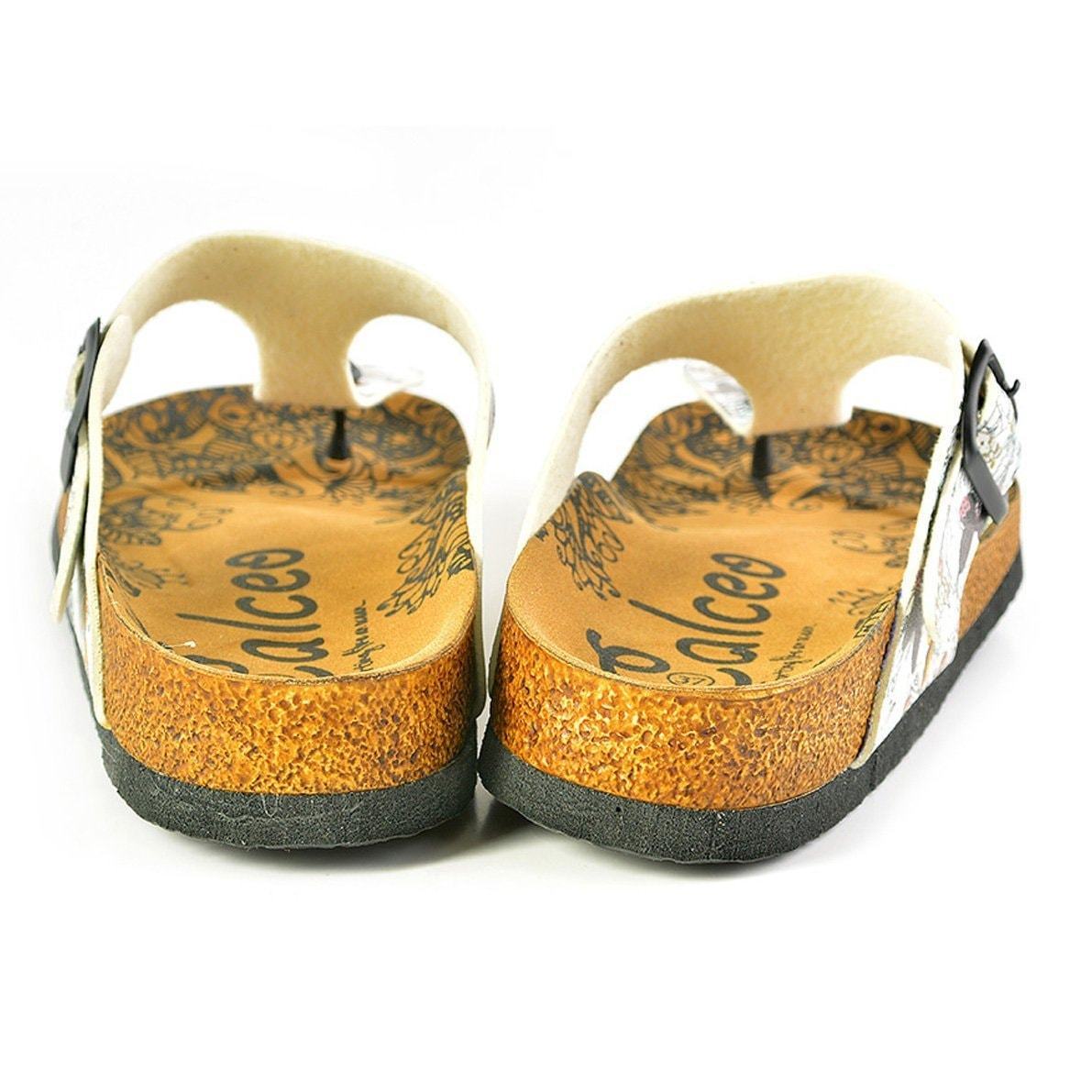 White Butterfly T-Strap Sandal CAL524 (737679900768)