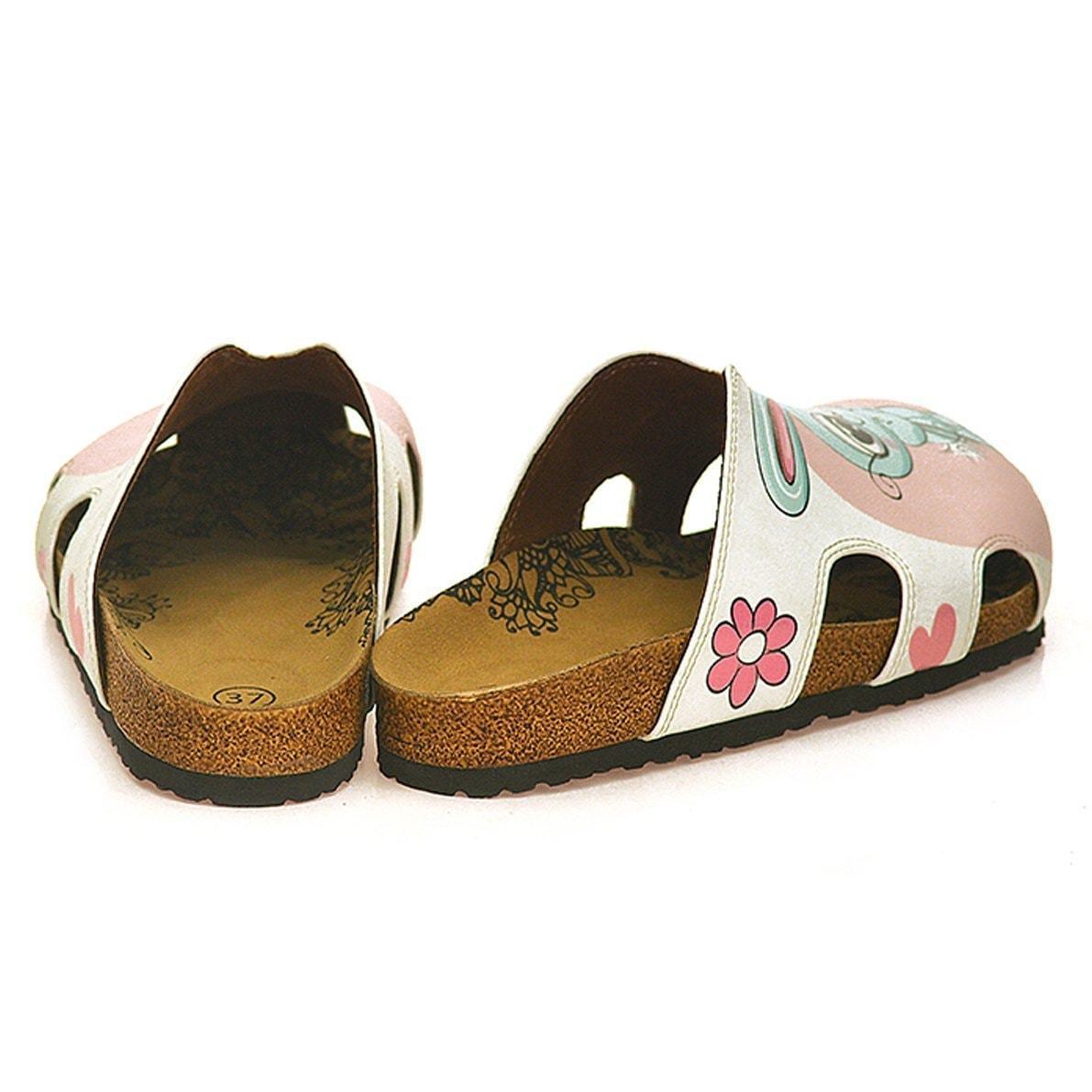 Pink & Gray Bunny Love Clogs WCAL601 (737670004832)