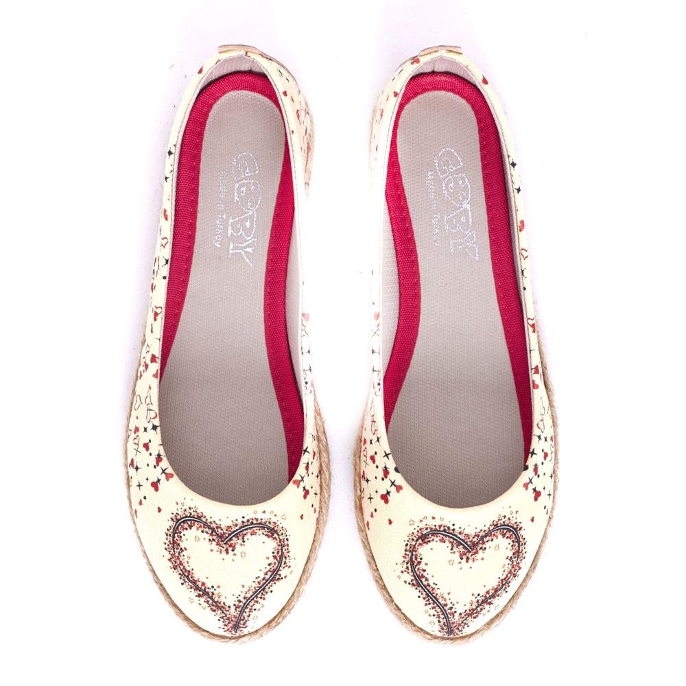 Heart Ballerinas Shoes FBR1186 (1405804740704)