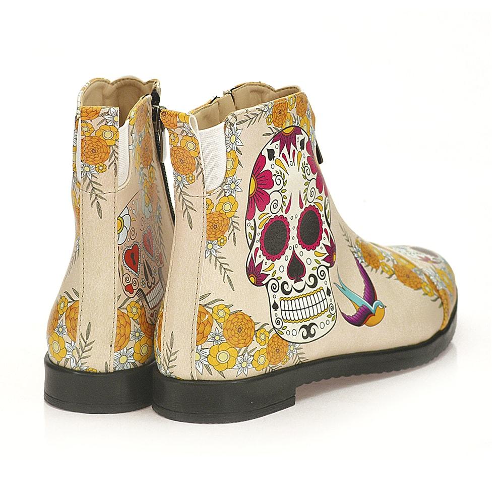 Skull Ankle Boots FER112 (1405806641248)