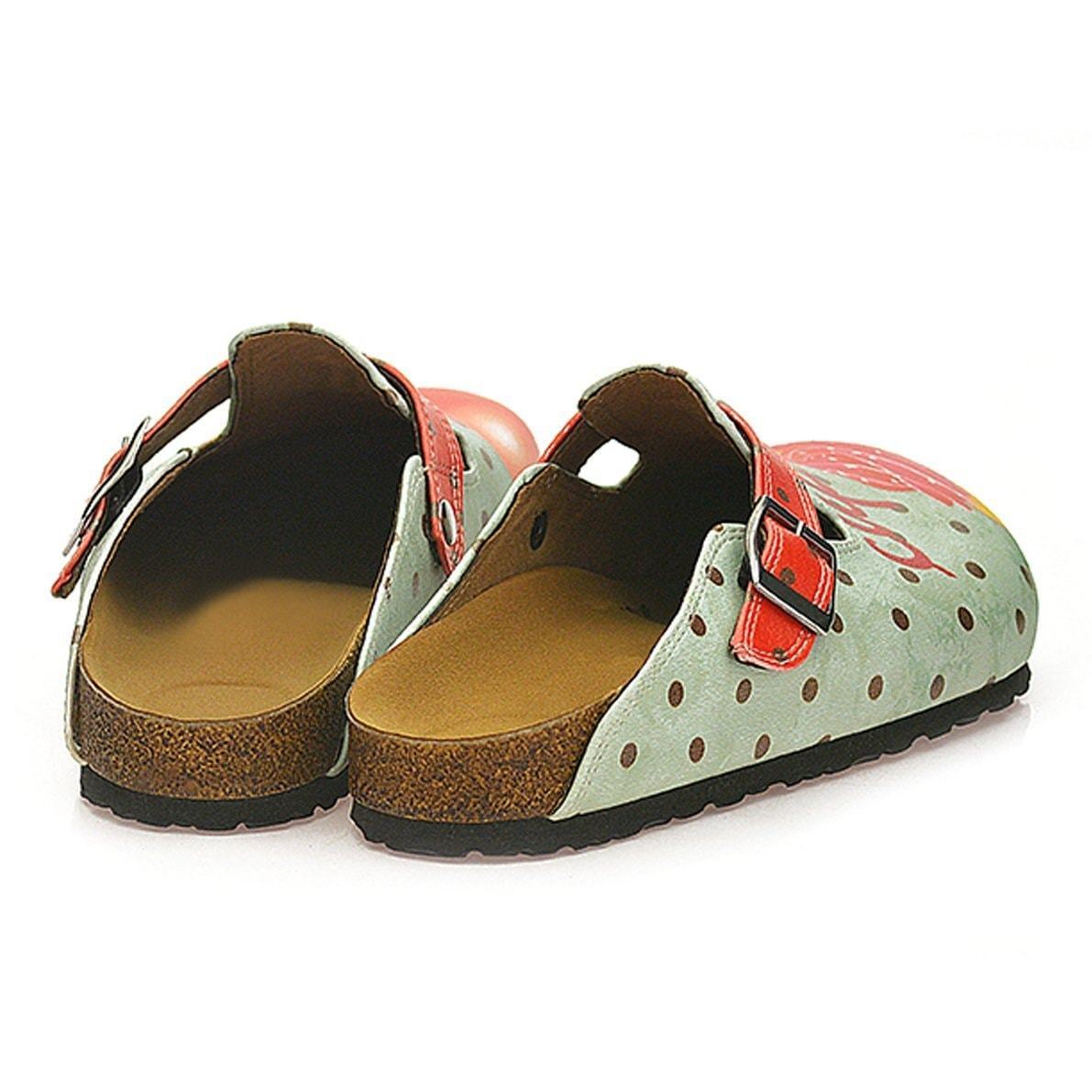 Light Blue & Red Cupcake Clogs WCAL331 (737670627424)