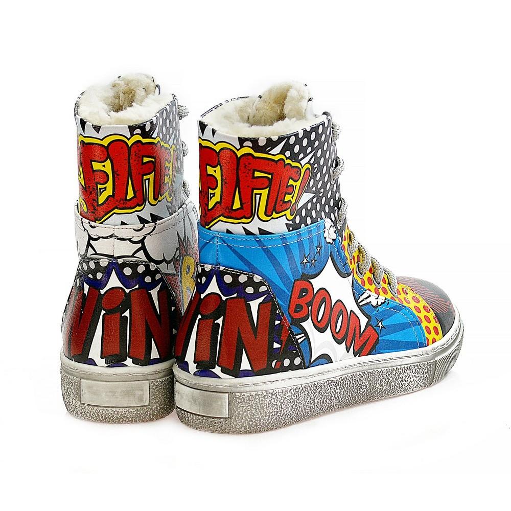 Pop Art Short Boots WJAS123 (1421229752416)