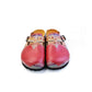 Red & Purple Heart Knit Print Slip-On Mule CAL367 (774935052384)