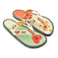 Mint & Coral I Love My Cat Flip-Flop CAL402 (737699725408)