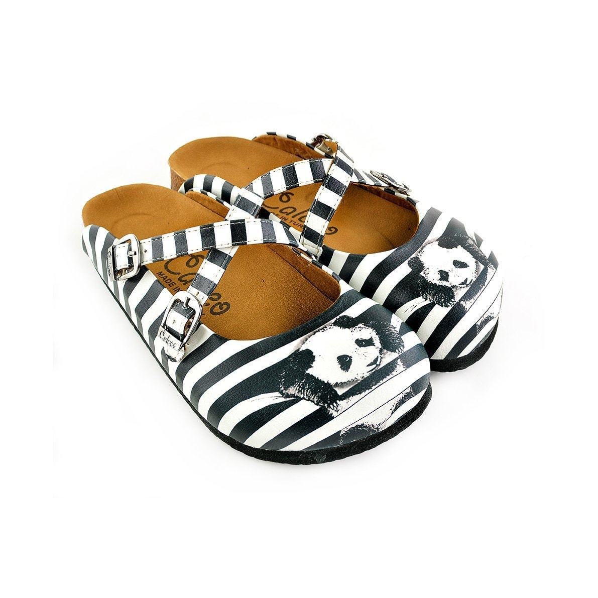 Black & White Panda Clogs WCAL143 (737671282784)