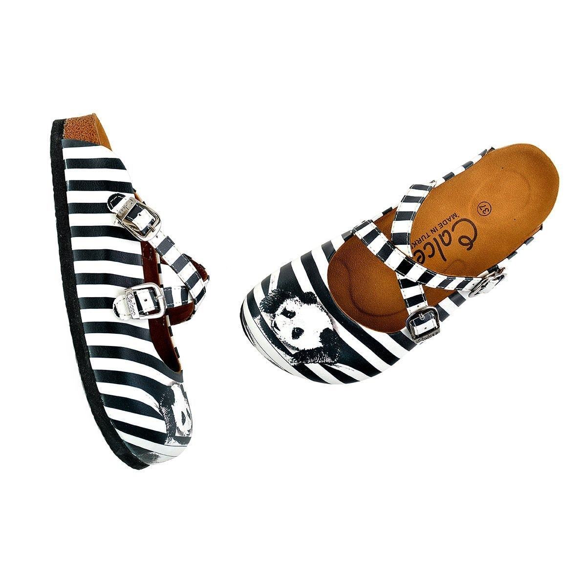 Black & White Panda Clogs WCAL143 (737671282784)