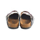 Black & Pink Floral Stripe Clogs WCAL153 (737671086176)