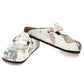 White & Gray Kitty Clogs WCAL330 (737670660192)