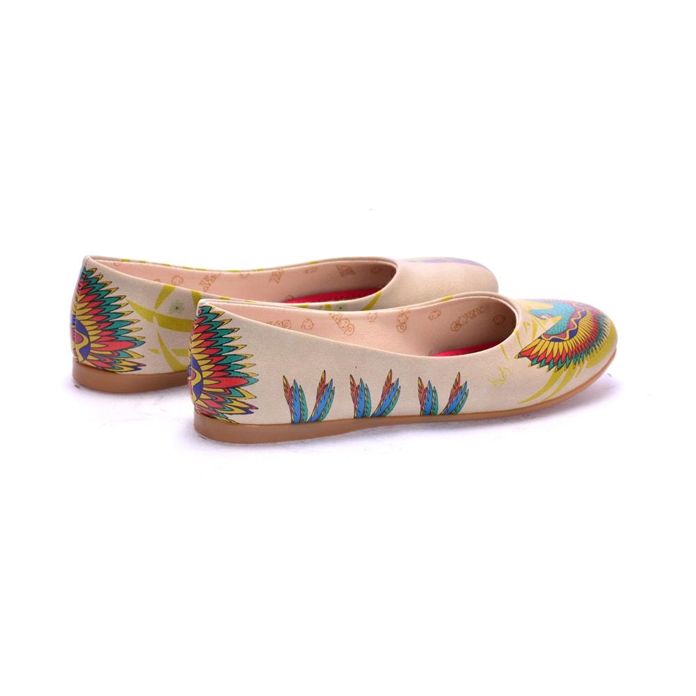 Flamboyant Parrot Ballerinas Shoes 1072 (506262978592)