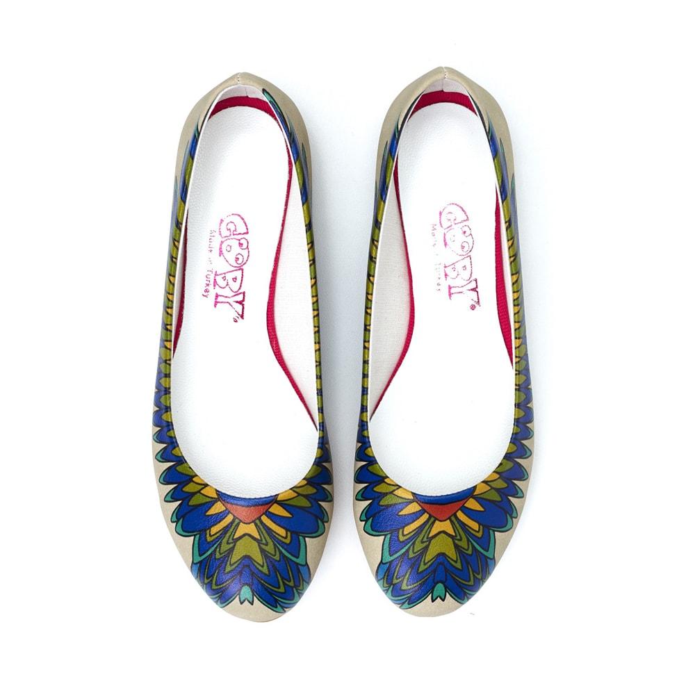Indian Feather Ballerinas Shoes 1090 (506263633952)