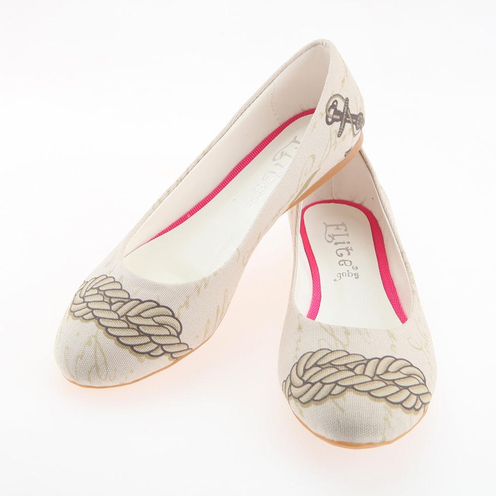 Sailor Rope Ballerinas Shoes 1106 (1405793894496)