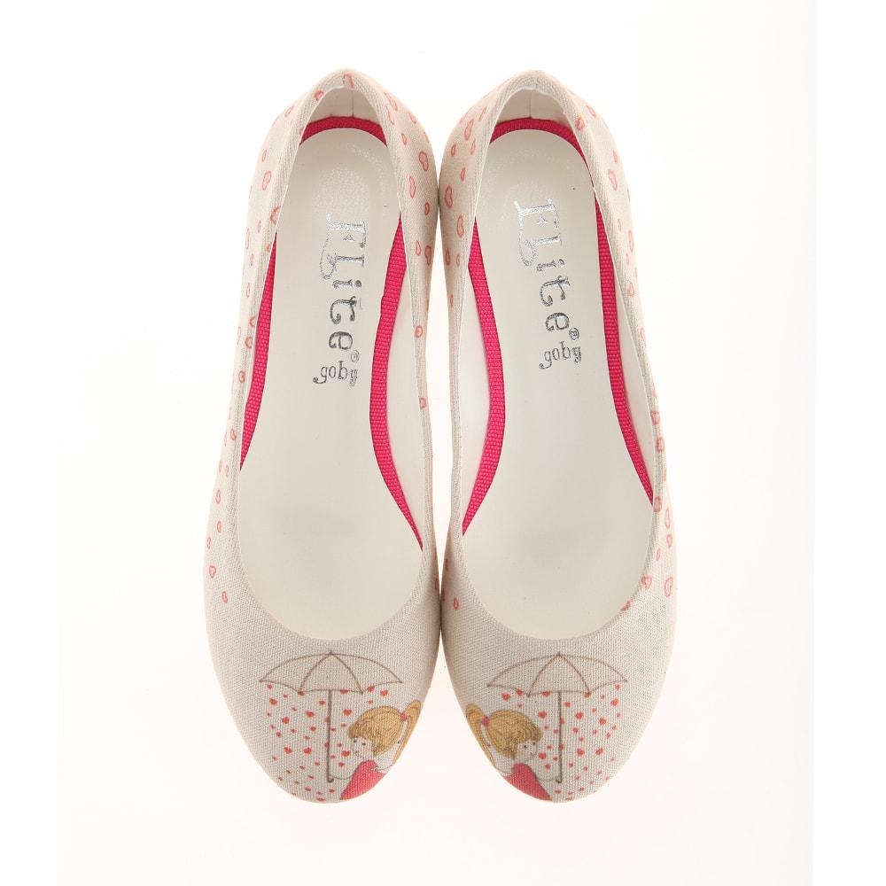 Heart Raining Ballerinas Shoes 1107 (1405793927264)