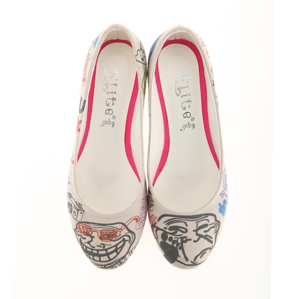 Troll Face Ballerinas Shoes 1120 (1405794320480)