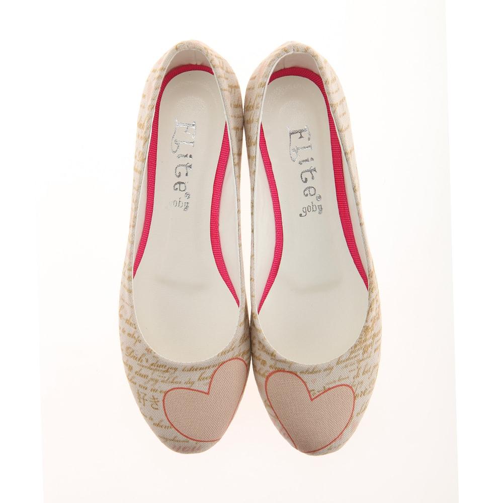 Heart Ballerinas Shoes 1125 (1405794418784)