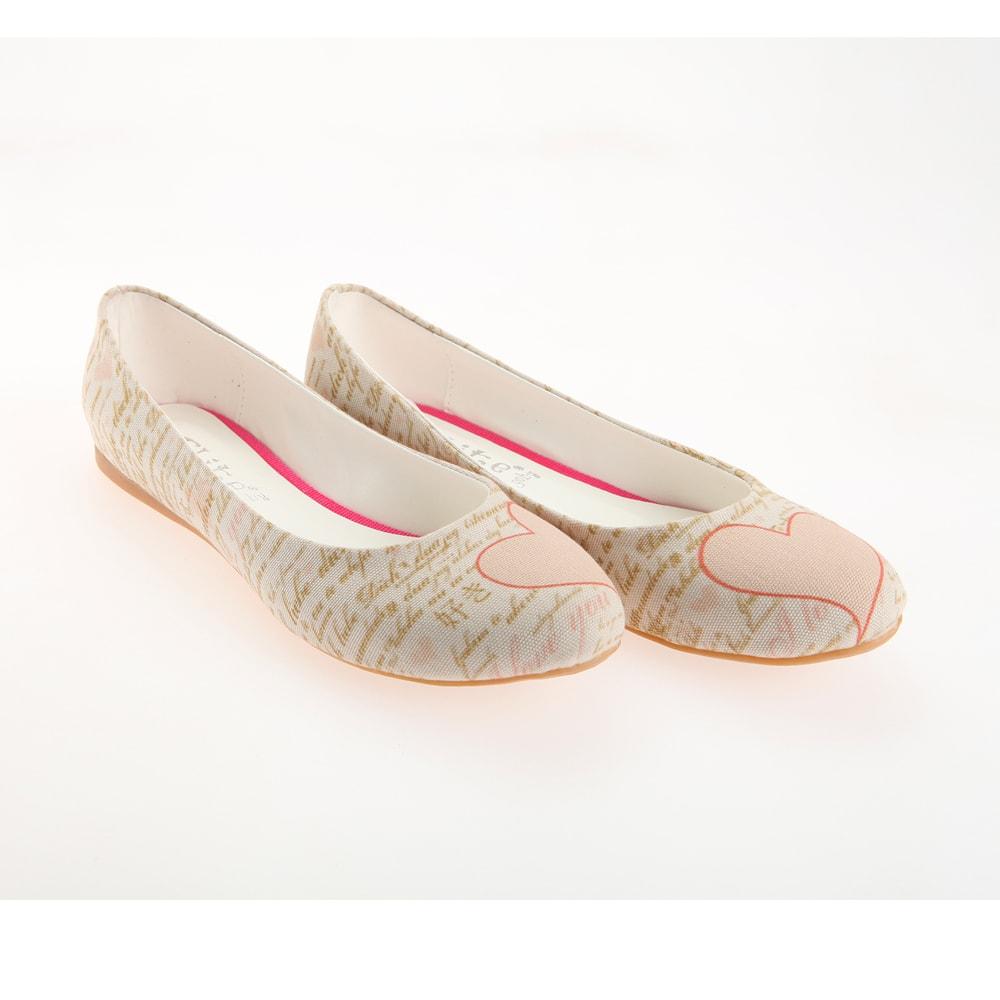 Heart Ballerinas Shoes 1125 (1405794418784)