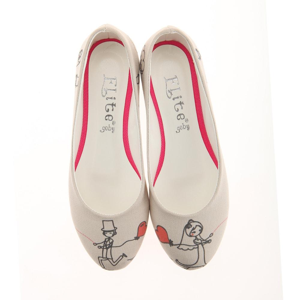 Cute Couple Ballerinas Shoes 1126 (1405794451552)