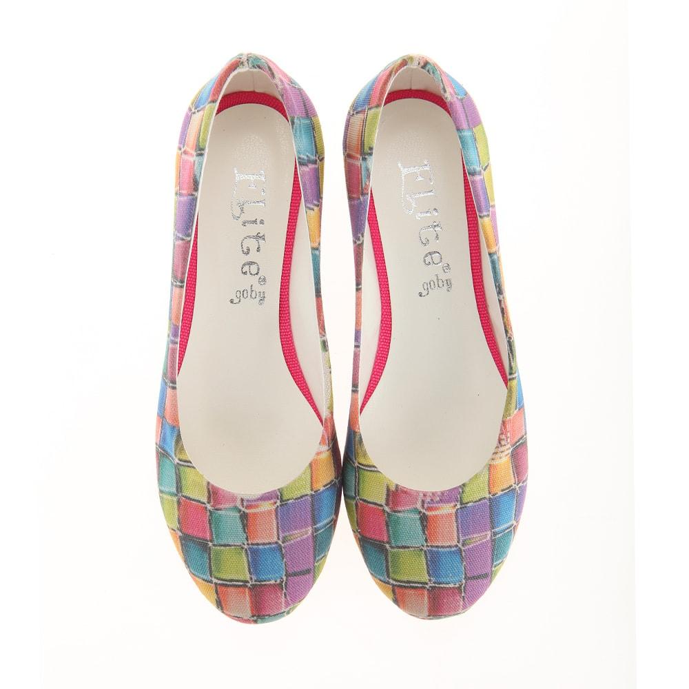 Colored Stones Ballerinas Shoes 1139 (1405794648160)