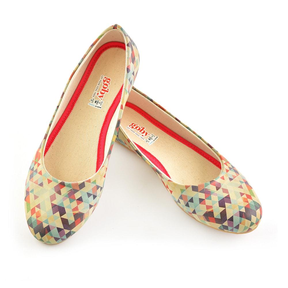 Geometric Colors Ballerinas Shoes 2028 (506264289312)