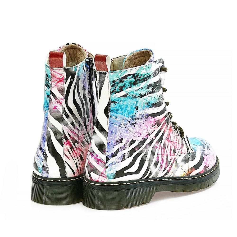 Painted Zebra Long Boots AMAR112 (1329363681376)