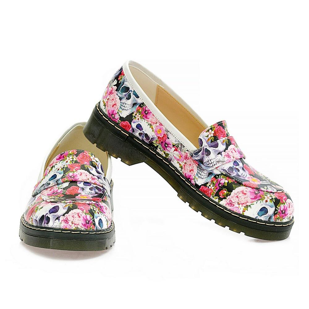 Skull Flower Garden Sneaker Shoes AMOX101 (1329358700640)