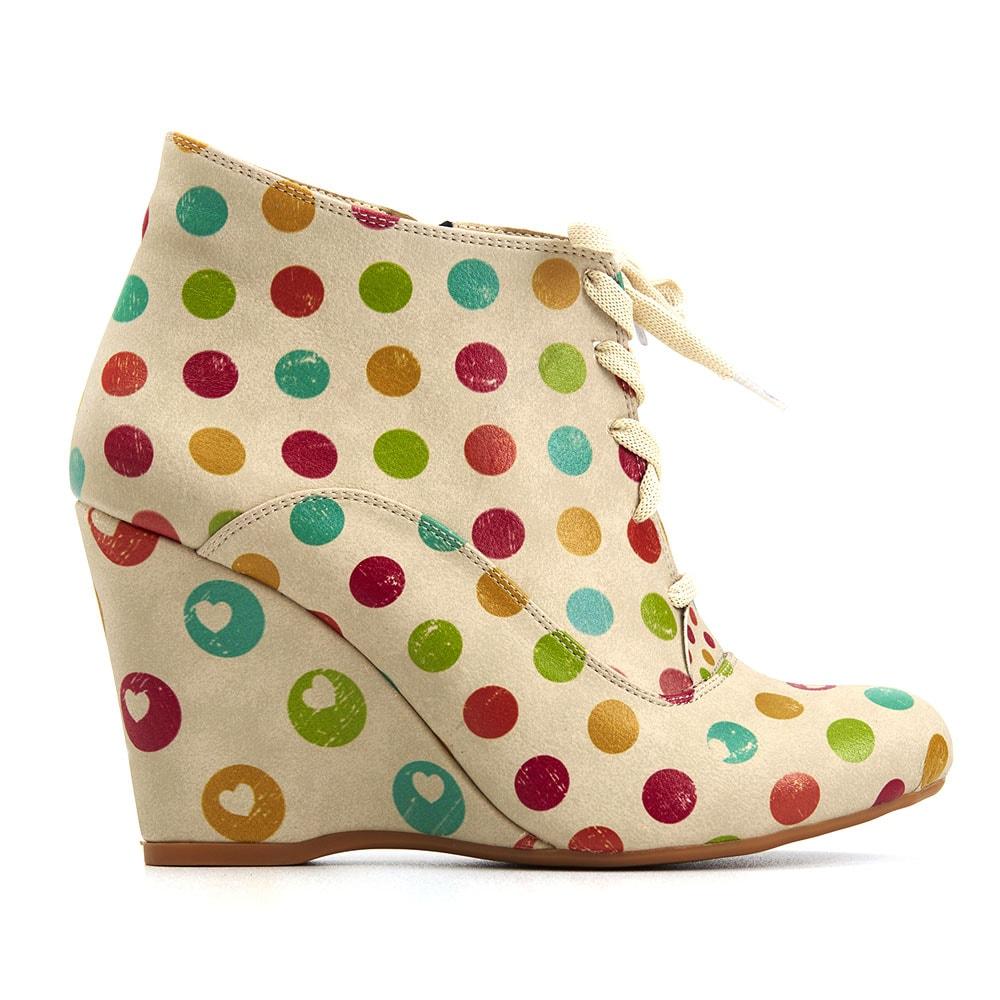 Colored Dots Ankle Boots BT217 (1405796253792)