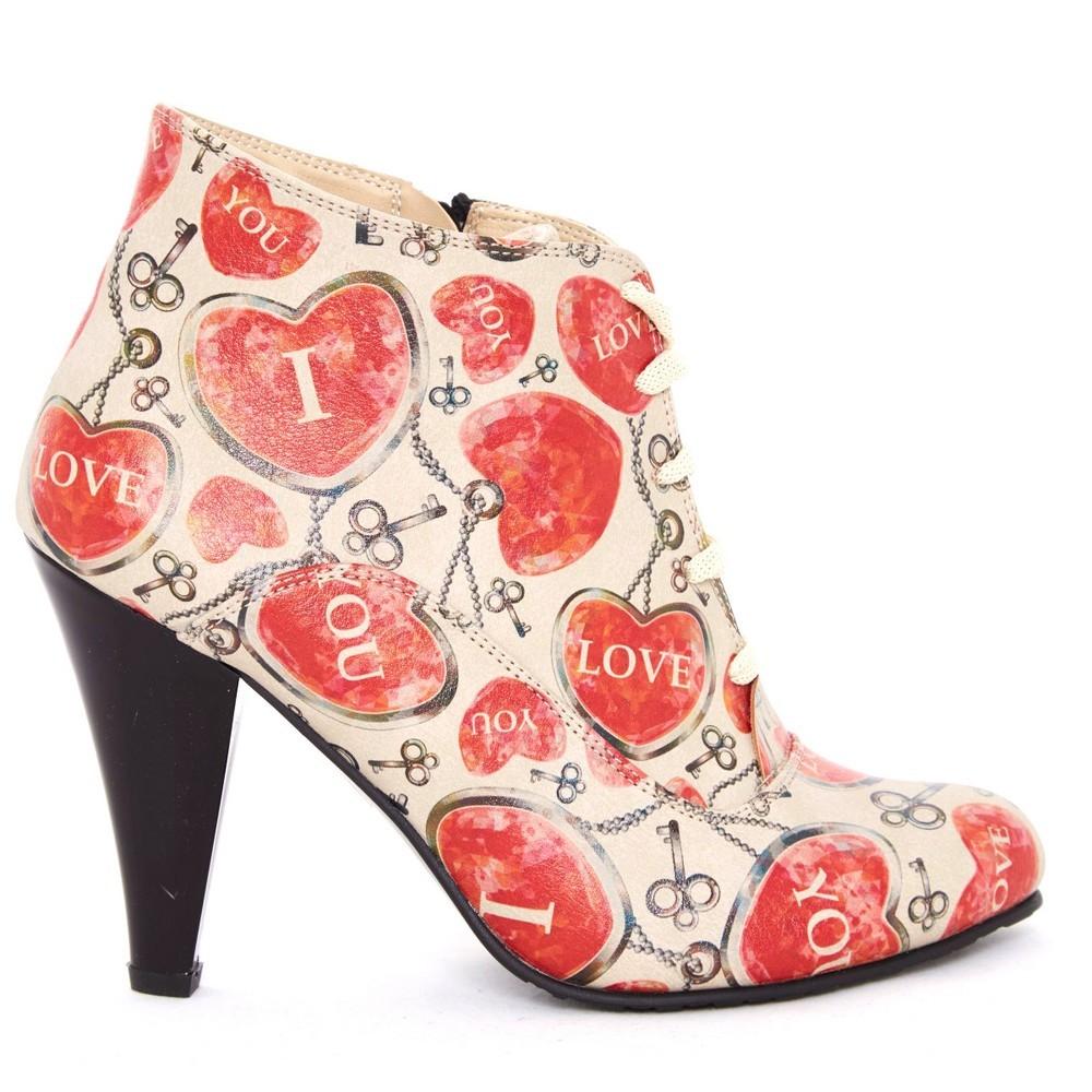 Hearts Ankle Boots BT303 (1421133021280)