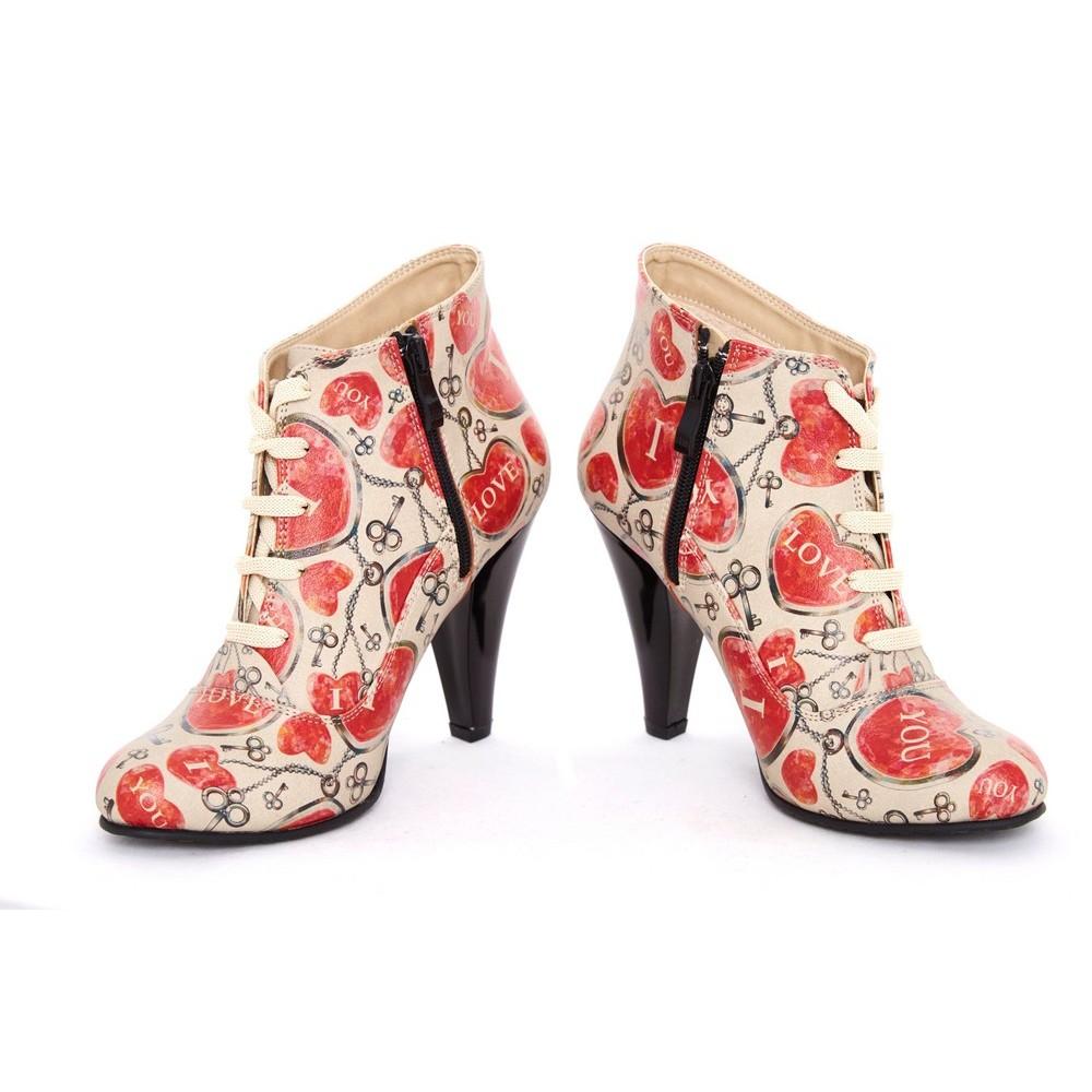 Hearts Ankle Boots BT303 (1421133021280)