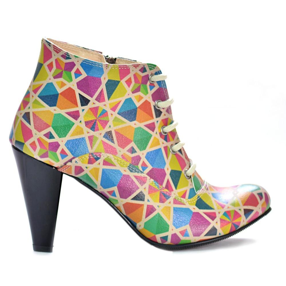 Colored Shapes Ankle Boots BT308 (1421133611104)