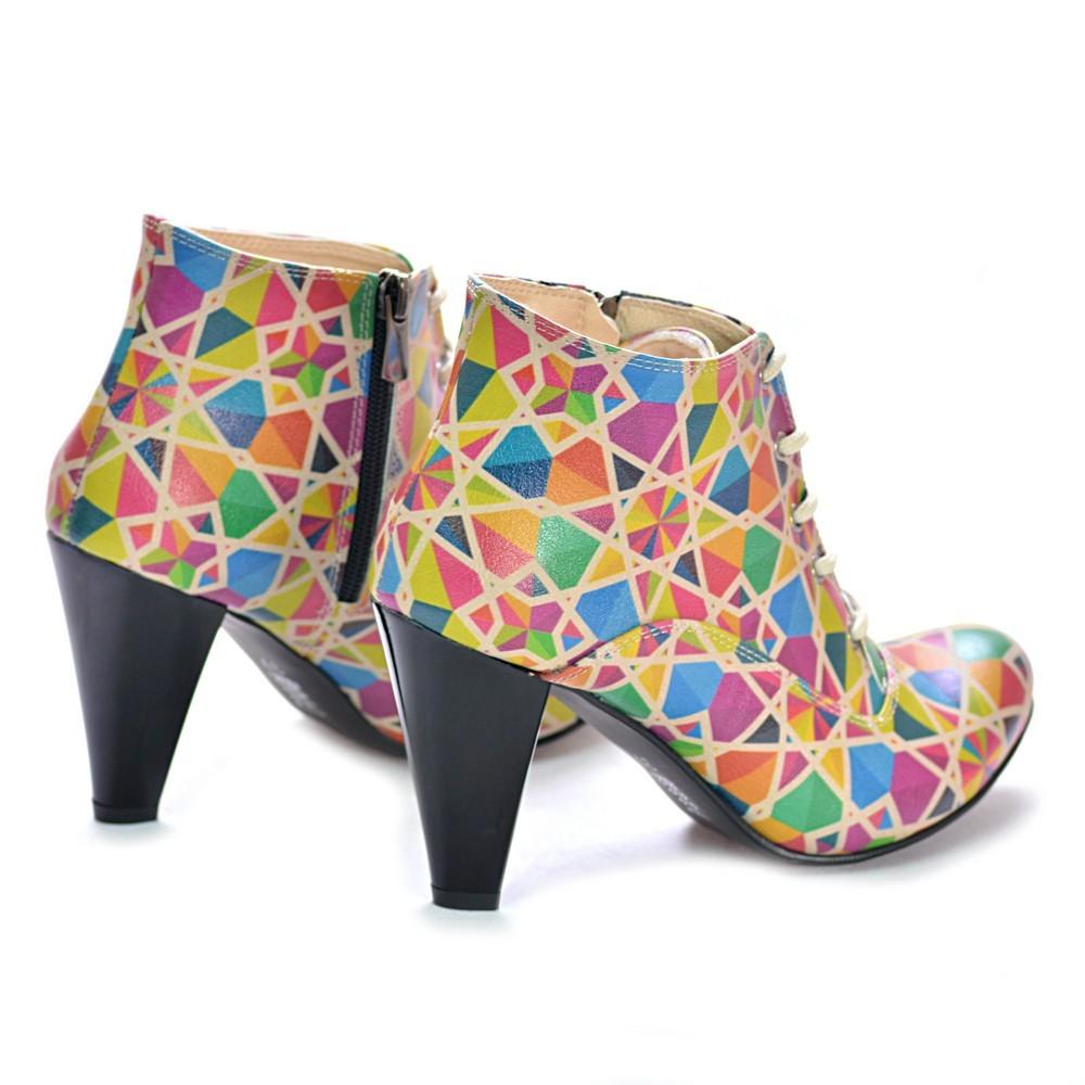 Colored Shapes Ankle Boots BT308 (1421133611104)