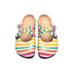Pink & Yellow Stripe Clogs CAL102 (737683734624)