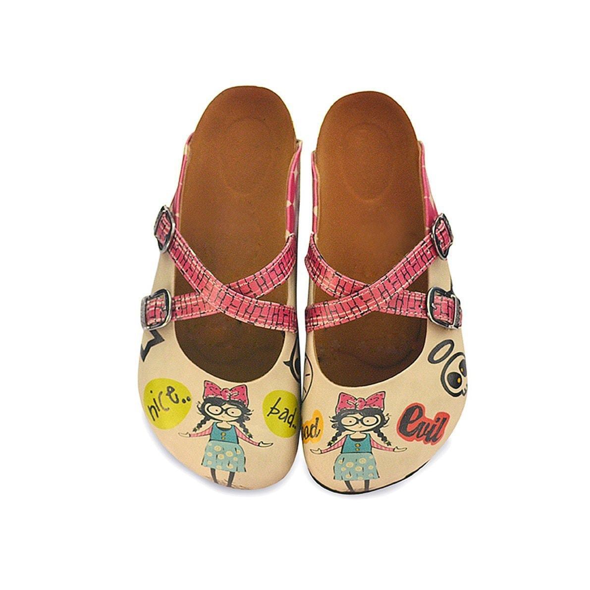 Tan Double-Sided Clogs CAL117 (737683046496)
