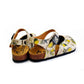 Beige, Green Leaf and Yellow Lemon Patterned and Yellow Butterflys Clogs - CAL1606 (774941671520)