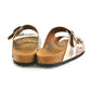 Cream & Red Italy Two-Strap Buckle Sandal CAL202 (737682751584)