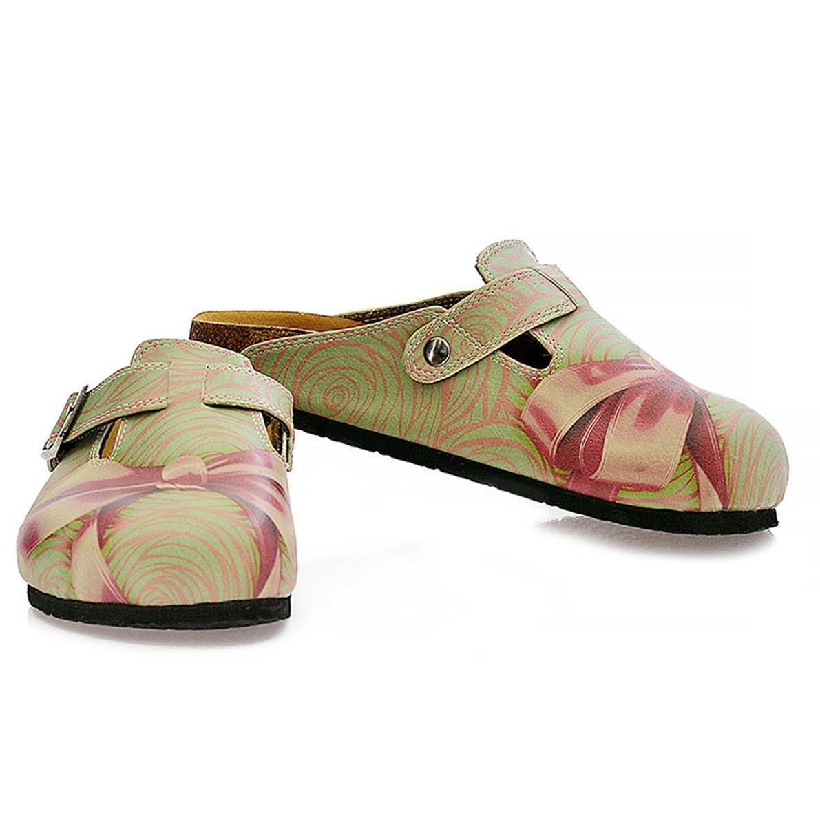 Mint & Pink Bow Clogs CAL321 (737681768544)