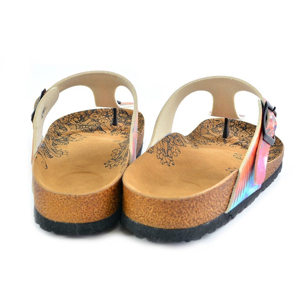 Red & Yellow T-Strap Sandal CAL519 (737680162912)