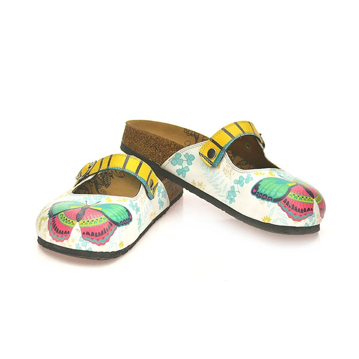 Green & Pink Butterfly Clogs CAL802 (737679573088)