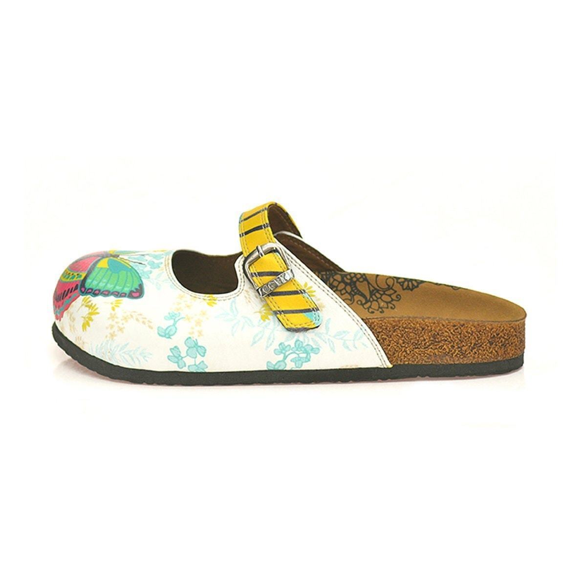 Green & Pink Butterfly Clogs CAL802 (737679573088)