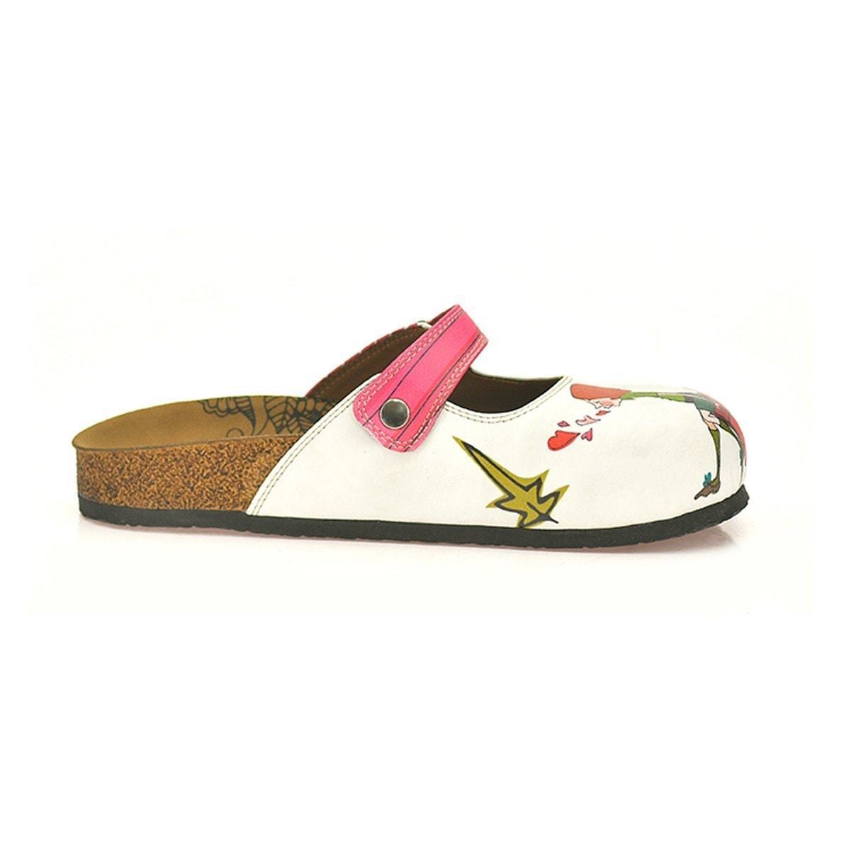 White & Pink Love Clogs CAL808 (737679376480)