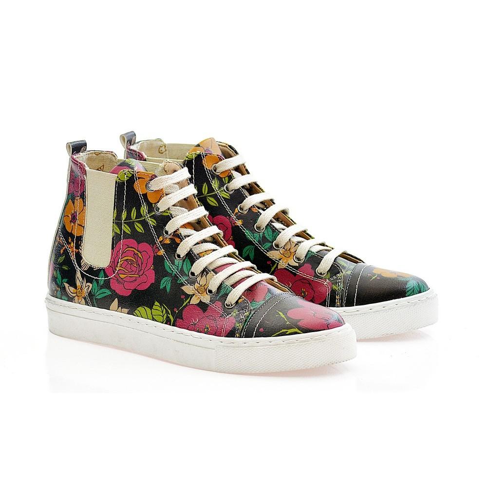 Flowers Short Boots CON101 (1421153894496)
