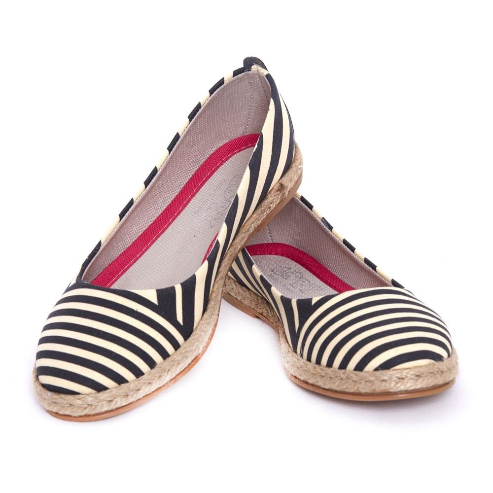 Striped Ballerinas Shoes FBR1199 (506265698336)