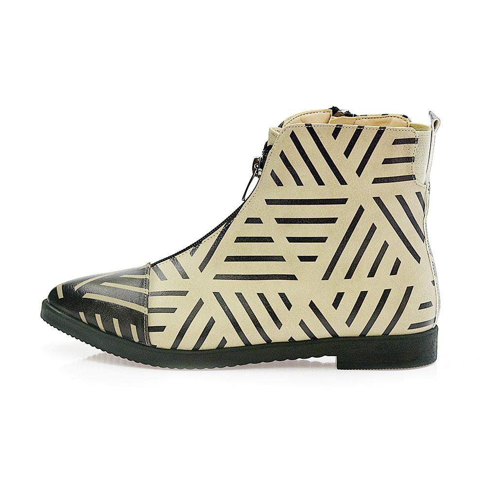 Pattern Ankle Boots FER107 (1405806477408)