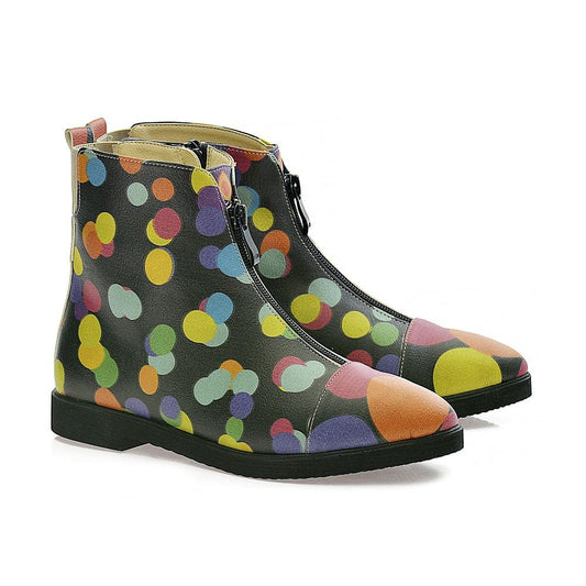 Colored Dots Ankle Boots FER111 (1405806575712)