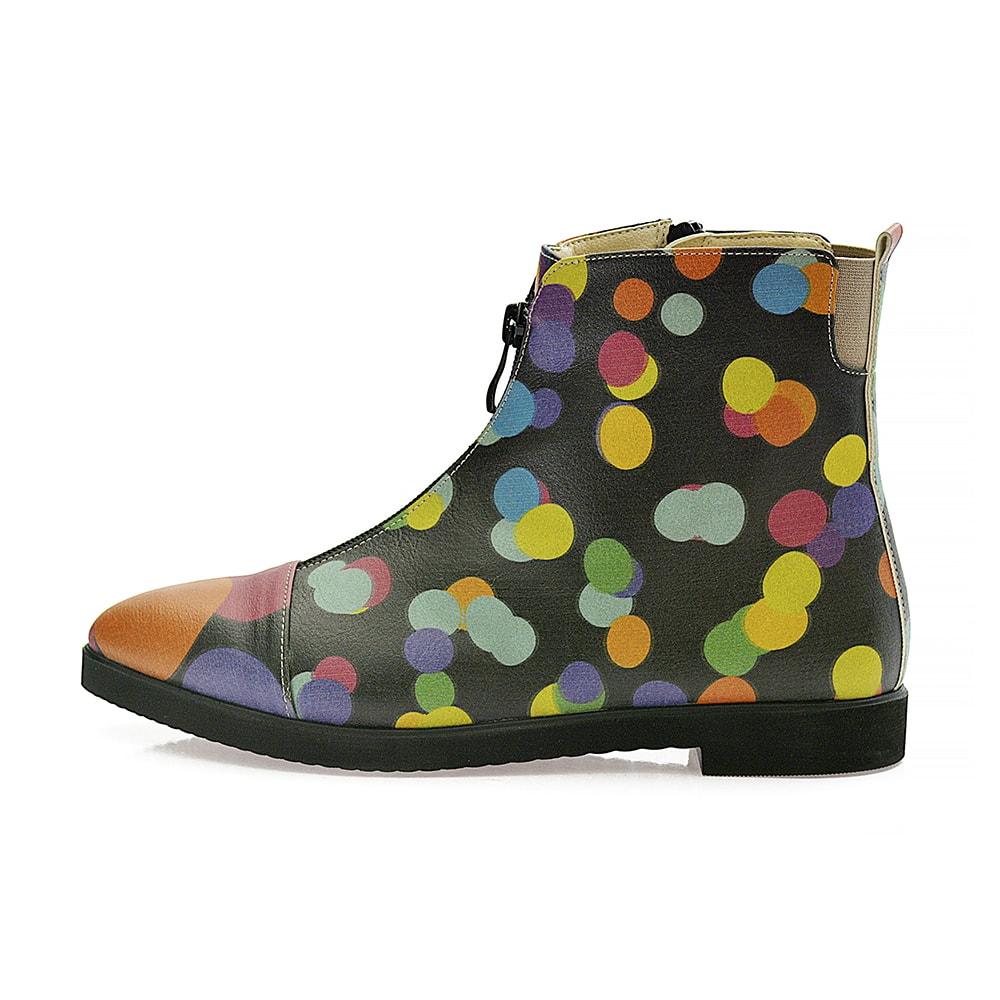 Colored Dots Ankle Boots FER111 (1405806575712)